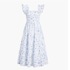 Hill House Home Nap Dress, Blue Botanical, S